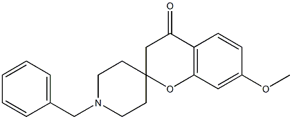 7-Methoxy-spiro[chroman-2,4'-(1-benzylpiperidin)]-4-one Struktur