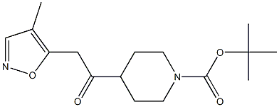 4-[2-(4-Methyl-5-isoxazolyl)-acetyl]-piperidine-1-carboxylic acid tert-butyl ester Struktur