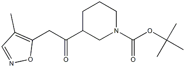 3-[2-(4-Methyl-5-isoxazolyl)-acetyl]-piperidine-1-carboxylic acid tert-butyl ester Struktur