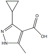 3-cyclopropyl-5-methyl-1H-pyrazole-4-carboxylic acid Struktur