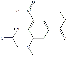 methyl 4-acetamido-3-methoxy-5-nitrobenzoate Struktur