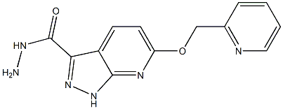 6-(pyridin-2-ylMethoxy)-1H-pyrazolo[3,4-b]pyridine-3-carbohydrazide Struktur