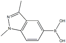 5-Borono-1,3-dimethyl-1H-indazole Struktur