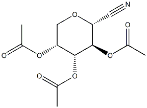 2,3,4-Tri-O-acetyl-a-D-arabinopyranosyl cyanide Struktur