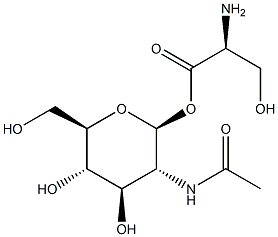 2-Acetamido-2-deoxy-b-D-glucopyranosyl serine Struktur