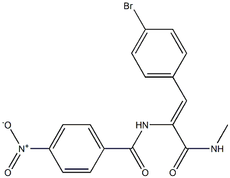 N-(2-(4-BROMO-PHENYL)-1-METHYLCARBAMOYL-VINYL)-4-NITRO-BENZAMIDE Struktur