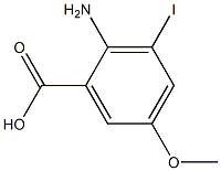 2-Amino-3-iodo-5-methoxy-benzoic acid Struktur