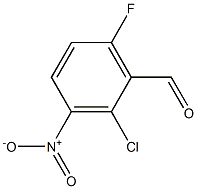 2-Chloro-6-fluoro-3-nitro-benzaldehyde Struktur