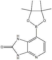 7-(4,4,5,5-Tetramethyl-[1,3,2]dioxaborolan-2-yl)-1,3-dihydro-imidazo[4,5-b]pyridin-2-one Struktur