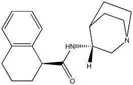 (1S)-N-(3R)-1-azabicyclo[2.2.2]oct-3-yl-1,2,3,4-tetrahydro-1-naphthalenecarboxamide Struktur