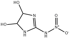 2-(Nitroimino)-4,5-imidazolidinediol Struktur