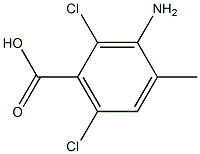 3-Amino-2,6-dichloro-4-methyl-benzoic acid Struktur