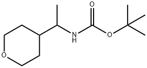 tert-butyl 1-(tetrahydro-2H-pyran-4-yl)ethylcarbamate Struktur