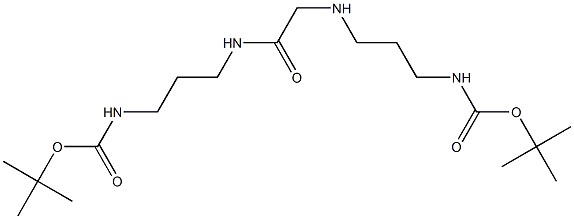 N,N'-bis[3-(tert-butoxycarbonylamino)propyl]glycinamide Struktur