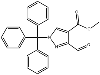 methyl 3-formyl-1-trityl-1H-pyrazole-4-carboxylate Struktur