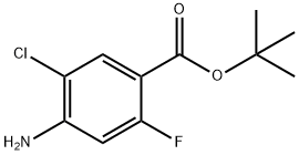 Benzoic acid, 4-amino-5-chloro-2-fluoro-, 1,1-dimethylethyl ester Struktur