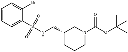 (S)-tert-Butyl 3-((2-bromophenylsulfonamido)methyl)piperidine-1-carboxylate
 Struktur