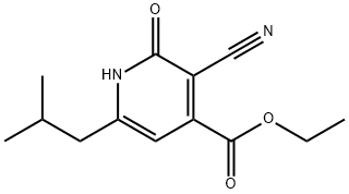 ethyl 3-cyano-2-hydroxy-6-(2-methylpropyl)pyridine-4-carboxylate Struktur