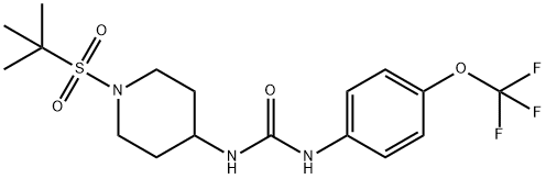 1-(1-(tert-Butylsulfonyl)piperidin-4-yl)-3-(4-(trifluoromethoxy)phenyl)urea Struktur