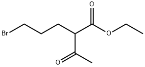 Pentanoic acid, 2-acetyl-5-bromo-, ethyl ester Struktur