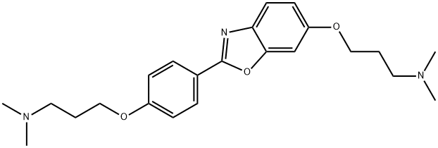 1-Propanamine, 3-[4-[6-[3-(dimethylamino)propoxy]-2-benzoxazolyl]phenoxy]-N,N-dimethyl- Struktur