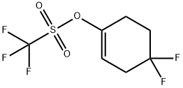 Methanesulfonic acid, 1,1,1-trifluoro-, 4,4-difluoro-1-cyclohexen-1-yl ester Struktur