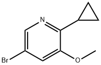 Pyridine, 5-bromo-2-cyclopropyl-3-methoxy- Struktur