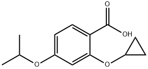 Benzoic acid, 2-(cyclopropyloxy)-4-(1-methylethoxy)- Struktur