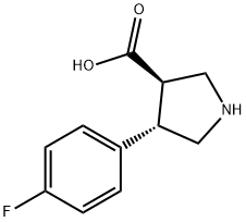 (3R,4S)-4-(4-Fluorophenyl)-3-pyrrolidinecarboxylic acid Struktur