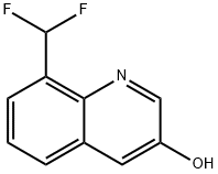 3-Quinolinol, 8-(difluoromethyl)- Struktur