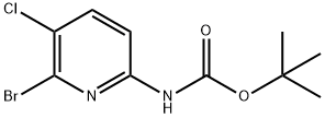 Carbamic acid, N-(6-bromo-5-chloro-2-pyridinyl)-, 1,1-dimethylethyl ester Struktur