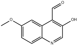 4-Quinolinecarboxaldehyde, 3-hydroxy-6-methoxy- Struktur