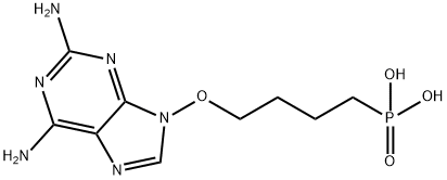 {4-[(2,6-Diamino-9H-purin-9-yl)oxy]butyl}phosphonic acid Struktur