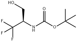 Carbamic acid, N-[(1R)-2,2,2-trifluoro-1-(hydroxymethyl)ethyl]-, 1,1-dimethylethyl ester Struktur