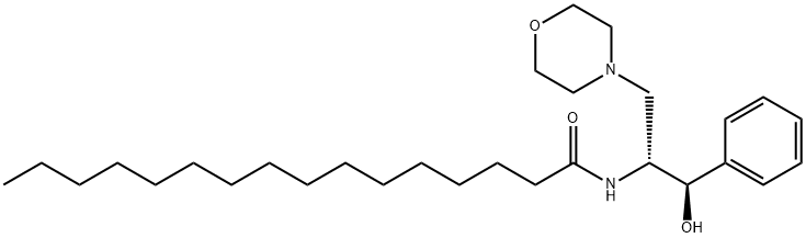 1R,2R-(+)-1-phenyl-2-palMitoylaMino-3-N-Morpholine-1-propanol Struktur