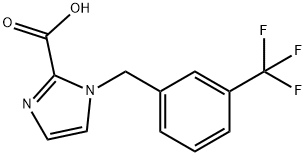 1-[3-(4rifluoromethyl)phenyl]methyl-1H-imidazole-2-carboxylic acid Struktur