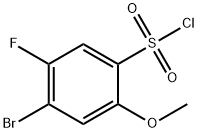 4-溴-5-氟-2-甲氧基苯-1-磺酰氯, 1443979-74-5, 結(jié)構(gòu)式