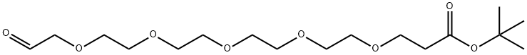 ALD-CH2-PEG5-T-BUTYL ESTER, 1446282-23-0, 結構式