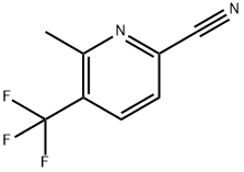 2-Pyridinecarbonitrile, 6-methyl-5-(trifluoromethyl)- Struktur