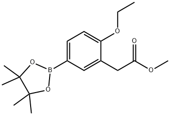 Benzeneacetic acid, 2-ethoxy-5-(4,4,5,5-tetramethyl-1,3,2-dioxaborolan-2-yl)-, methyl ester Struktur