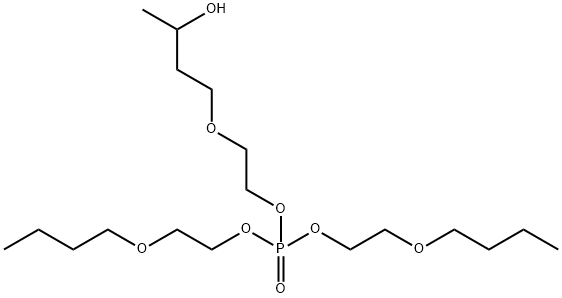 Bis(2-butoxyethyl) 2-(3-Hydroxybutoxy)ethyl Phosphate Triester Struktur