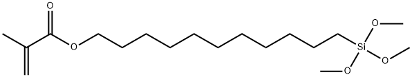 2-Propenoic acid, 2-methyl-, 11-8trimethoxysilyl)undecyl ester 2-Propenoic acid,2-methyl-,11-8trimethoxysilyl)undecyl ester Struktur