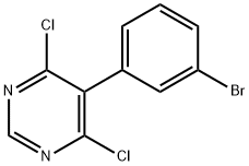 Pyrimidine, 5-(3-bromophenyl)-4,6-dichloro- Struktur