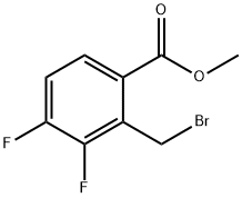 Benzoic acid, 2-(bromomethyl)-3,4-difluoro-, methyl ester Struktur