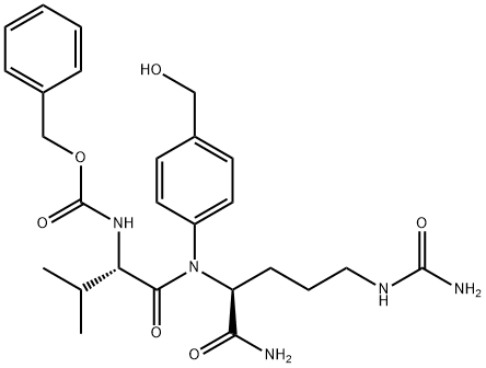 L-Ornithinamide, N-[(phenylmethoxy)carbonyl]-L-valyl-N5-(aminocarbonyl)-N-[4-(hydroxymethyl)phenyl]-