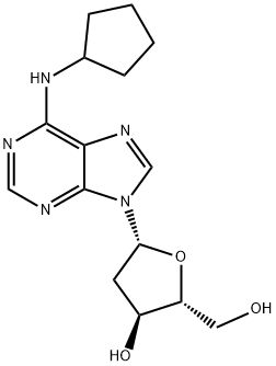 2'-Deoxy-N6-cyclopentyladenosine Struktur