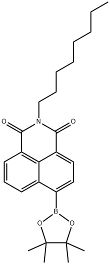 1H-Benz[de]isoquinoline-1,3(2H)-dione, 2-octyl-6-(4,4,5,5-tetramethyl-1,3,2-dioxaborolan-2-yl)- Struktur