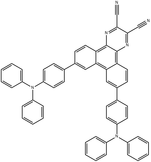 7,10-Bis(4-(diphenylamino)phenyl)-2,3 -dicyanopyrazino phenanthrene Struktur