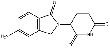 3-(5-Amino-1-oxo-isoindolin-2-yl)piperidine-2,6-dione Struktur