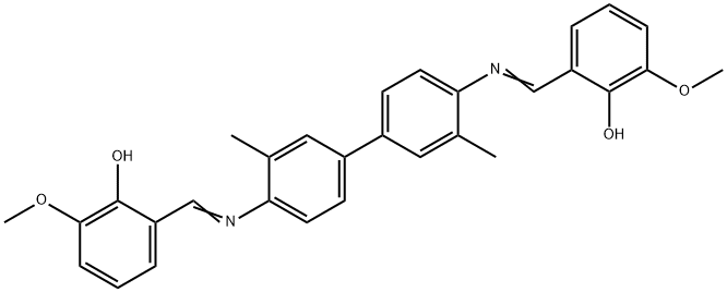 2,2'-[(3,3'-dimethyl-4,4'-biphenyldiyl)bis(nitrilomethylylidene)]bis(6-methoxyphenol) Struktur